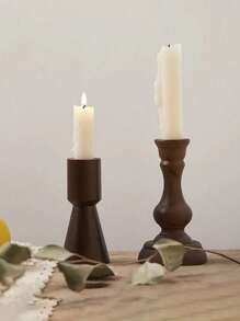 1 Chân nến phong cách Châu Âu màu đồng cổ điển, trang trí chân nến để bàn phòng ngủ/phòng khách, trang trí nhà dân/khách sạn, đạo cụ ăn tối dưới ánh nến, trang trí đám cưới và phụ kiện chụp ảnh quán cà phê quà tặng sinh nhật tốt nghiệp trang trí Halloween, trang trí phòng khách trở lại trường trang trí mùa thu, trang trí Giáng sinh - màu nâu - Xem 6