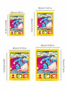 SUPERMAN X SHEIN 装饰海报非常适合家庭、客厅、卧室、办公室、浴室、厨房装饰 - 无框，适合客厅、卧室和餐厅 - 彩色 - 查看 12