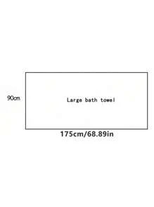 SHEIN Dark Purple Bath Towel Simple Plain Polyester Fiber Rectangular,Male And Female Household Adult Swimming Towel Is Soft And Quick-Drying Absorbent And Does Not Fade, Suitable For Bathroom, Hotel, Sports Travel, Swimming Pool, Vacation Party, Beach Home Bathroom Decor Summer Back To School For Beauty Salon Home Bathroom