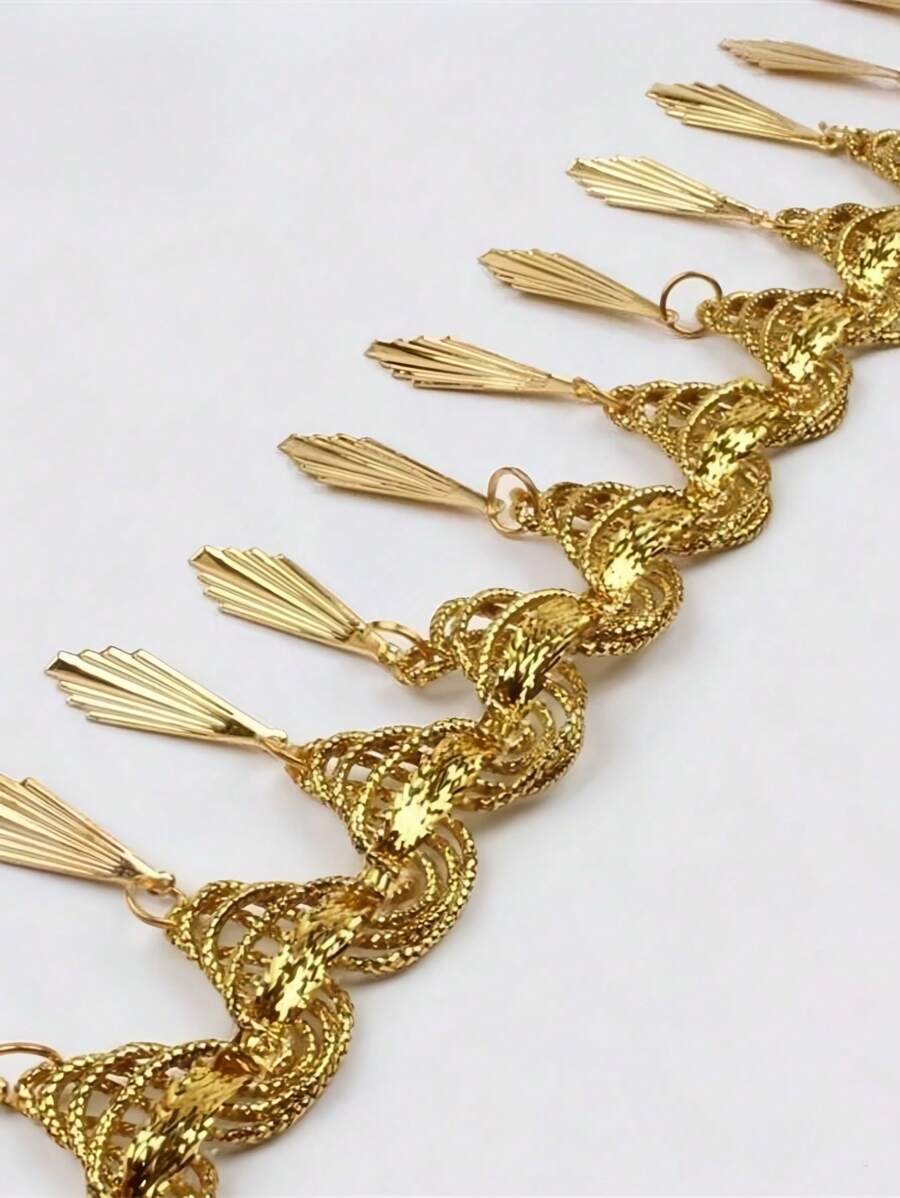 4.5cm X 1 Yard Gold Braided Lace Trim  Sequin Paillette Fringe Ribbon For Wedding Dresses Stage Costumes DIY Craft  Fabric Decoration