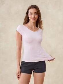 OutZeal 女士凉感塑身收腹柔软修身短袖紧身T恤，日常休闲健身两相宜