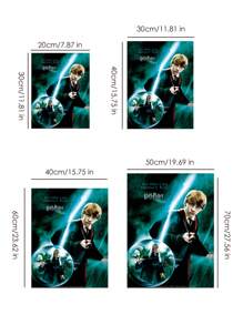HARRY POTTER X SHEIN 人物图形海报，非常适合家庭、客厅、卧室、办公室、浴室、厨房装饰，适合客厅、卧室和餐厅 - 彩色 - 查看 7