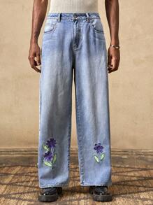 AKNOTIC Men's Woven Casual Loose Fit Solid Color Elastic Waist Straight Leg Pants