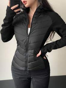 DAZY 女式立领修身夹棉大衣 冬季