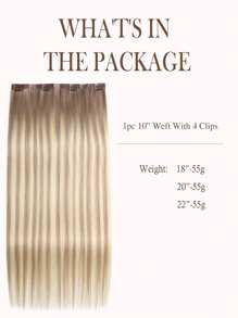Seamless Clip Ins Volumizer 55g 1pc TP18/613# 100% HQ Cuticle Aligne Remy Human Hair Seamless PU Clip Ins Extensions Hair Extensions Halloween Costumes - S18/613 - View 3