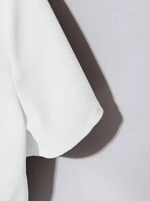 Franclia 2 件套女士时尚优雅圆领短袖衬衫和休闲裤套装