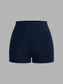 CourtClass 女士休闲纯色短袖运动连衣裙（配短裤）夏季 - 寶藍色 - 查看 11