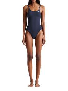 Nike Traje de baño de una pieza para mujer con tiras entrecruzadas sin espalda