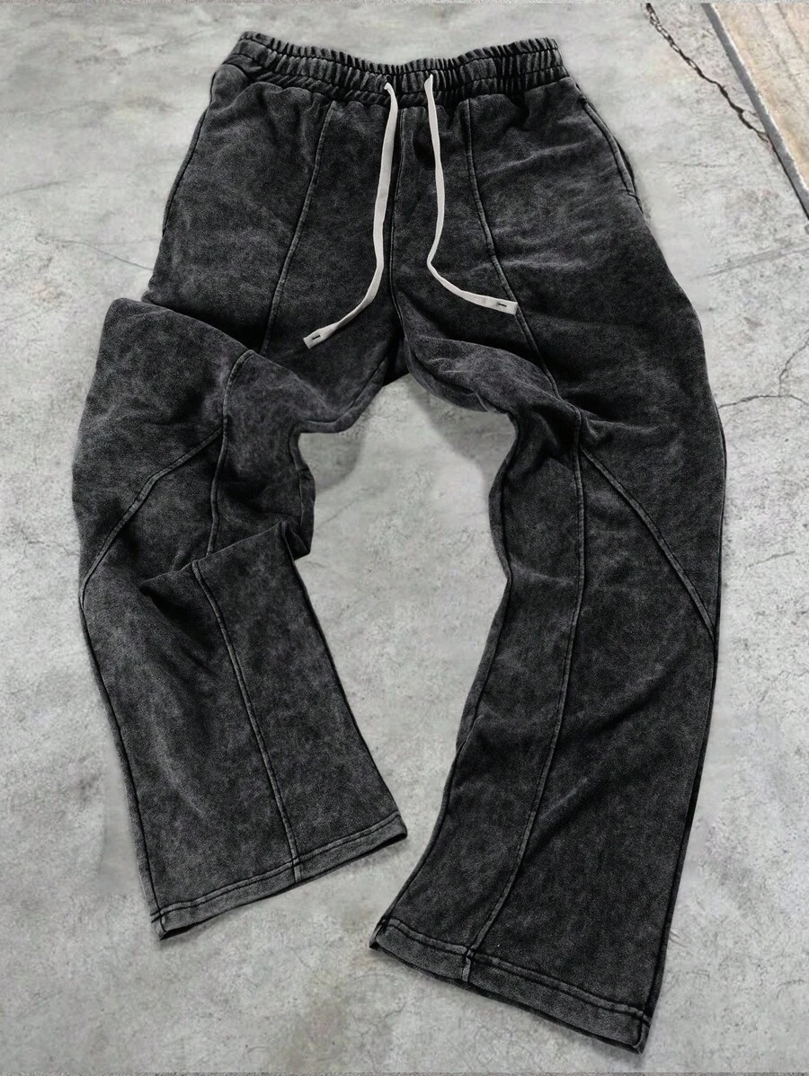 Manfinity EMRG Herren einfarbige Lässig Jogginghose, schwarz verwaschen, Schwarze Jogginghose Herren, Schwarze Jogginghosen Herren, Schwarze verwaschenePants Herren, Schwarze Denim Jogginghose, Schwarze verwascheneSweathosen, Verwaschenene Sweathosen, Säuregewaschene Sweathosen, Vintage Sweathosen