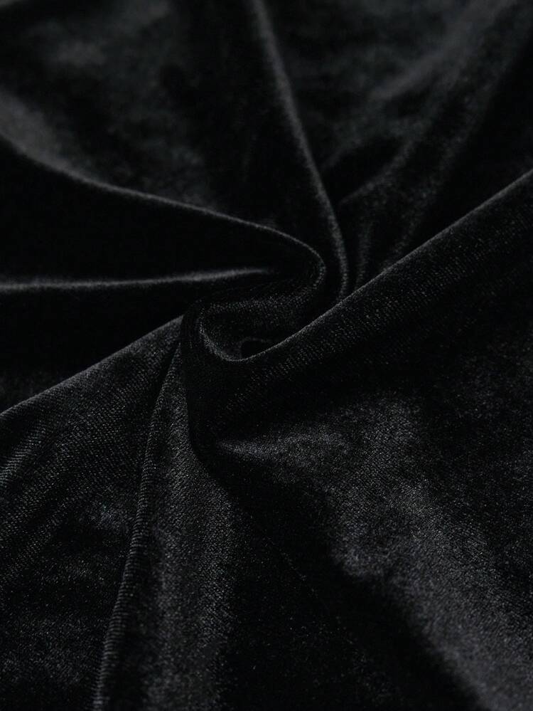 SHEIN Maija Women's Metal Chain Decor Sleeveless Waist Cinched Velvet Elegant Long Dress Halloween Costumes  Christmas Women's Clothing  Party Dress Elegant Dresses For Party Halloween Costume Elegant Dresses For Party  Black Dress Halloween Costumes  Elegant Dresses For Party  Elegant Dresses For Women  Black Dress Black Dress