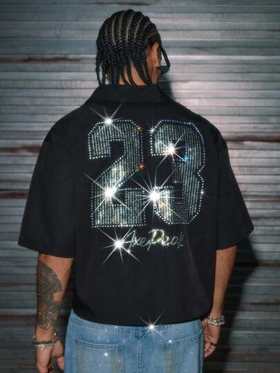 AXEPEAK Camisa casual de manga corta de corte holgado y tejida para hombre