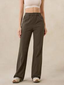 OutZeal 女士户外裤 露营徒步 防水弹力修身喇叭裤腿带口袋 - 棕色 - 查看 6