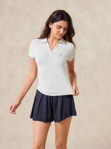 OutZeal 女款 Cool Touch 修身 Polo 紧身 T 恤 运动高尔夫日常 - 白色 - 查看 10