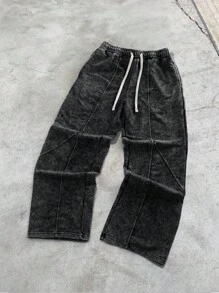 Manfinity EMRG Herren einfarbige Lässig Jogginghose, schwarz verwaschen, Schwarze Jogginghose Herren, Schwarze Jogginghosen Herren, Schwarze verwaschenePants Herren, Schwarze Denim Jogginghose, Schwarze verwascheneSweathosen, Verwaschenene Sweathosen, Säuregewaschene Sweathosen, Vintage Sweathosen