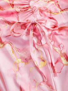 SHEIN MOD Pink Slim Fit Mermaid Hem Long Skirt With Side Drawstring Details, Date, Party, Prom, Birthday, Tea Party Attire, Date Wear,Halloween Clothes Women,Holiday Outfits For Women