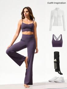 GLOWMODE 29英寸 FeatherFit™ Ease Into It 宽腿超高腰紧身裤，带口袋 - Bold Plum - 查看 7