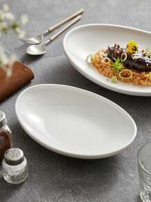 Cirelle Đĩa gốm sứ sâu hình bầu dục, Đĩa đựng cá trắng cao cấp, Đĩa đựng rau hình quả trứng thanh lịch, Đĩa đựng cơm, Đĩa đựng tráng miệng, Đĩa hấp, Bát đựng súp cho nhà bếp và bàn ăn | Bộ đồ ăn tối, Đĩa, Đĩa, Đĩa gốm, Đĩa trắng, Đĩa ăn tối - Nhiều màu - Xem 6