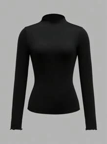 SHEIN EZwear 2 件休闲修身长袖 T 恤，条纹，适合秋冬季 - 彩色 - 查看 10