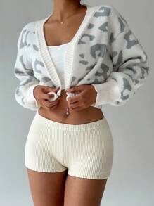 Flirla Women's Casual Loose Cropped Cardigan Fall Winter Cloth For Women - Multicolor - View 7