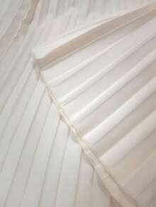 Franclia Waist-Cinching Flattering Long Sleeve Cinched Waist Pleated Button Up Shirt White Belt  Dress Fall Clothes For Women,Business Casual Outfits Women ,Wedding Guest Dress Women