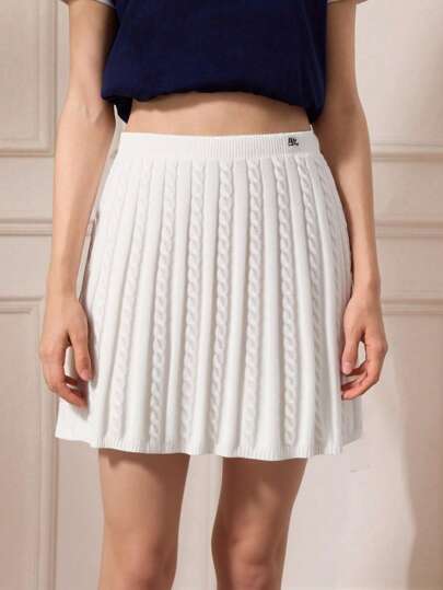 Briarwyn Fall And Winter Clothes Old Money Style Women's Casual Solid Color Knit Skirt,Back To School,Tracksuit