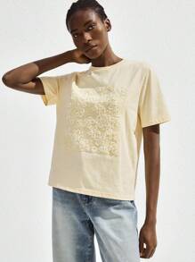 Maija 女式夏季休闲百搭现代都市时尚舒适T恤 - 淺灰紫 - 查看 3