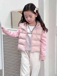 Dazy Kids 少女棉衣、秋季背心 - 粉色 - 查看 5