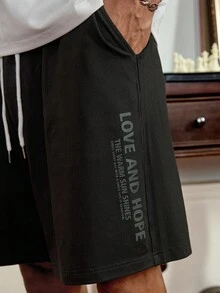 SWAVVY Herren Lässig T-Shirt Set in 2 Teilen, locker geschnitten, Farbabstimmung mit LIEBE UND HOFFNUNG Muster Muster Set