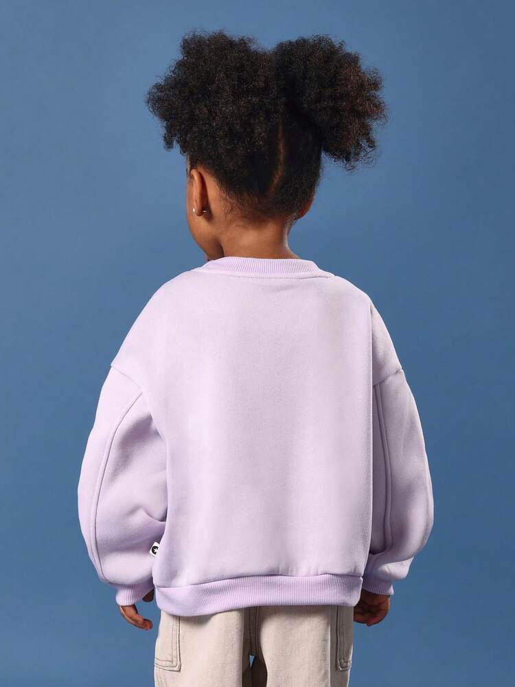 Oversized Sweatshirt With Logo And Ribbed Cuffs