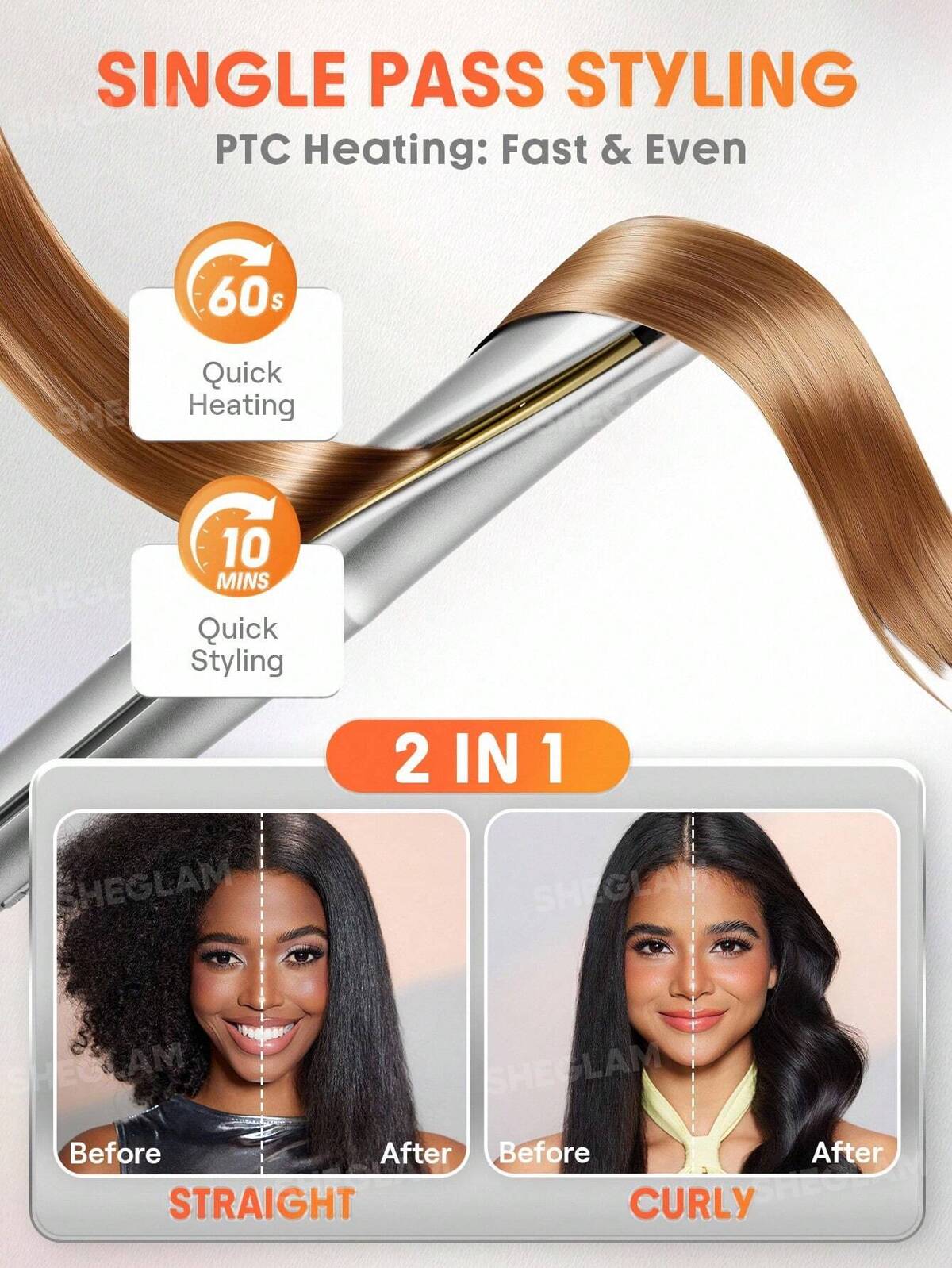 Sleek Chic Twist Kiss Flat Iron - UK Plug