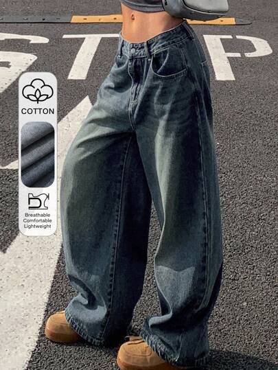 Dazy Tall Women TALL Size Loose Banana Long Casual Street Style Extra Long Baggy Jeans