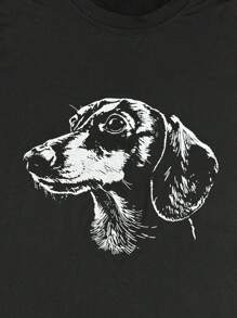 INAWLY Dachshund Lover Shirt, Dachshund Mom Shirt, Gift For Dachshund Mom, Gift For Dachshund Dad, Comfortable Color Dachshund Shirt - Dark Grey - View 4