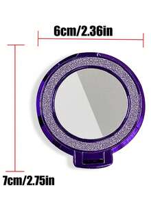 SHEIN 1 pièce Support magnétique pour téléphone portable, autocollant magnétique pour téléphone portable, support tout-en-un, miroir, papillon pailleté