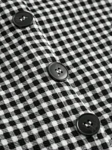 SHEIN SXY Bộ đồ nữ cỡ lớn gợi cảm, thanh lịch không tay, thắt eo kẻ caro và quần legging kẻ caro lửng 3/4, phù hợp cho phong cách công sở quyến rũ, dạ hội, vũ hội, ngày Valentine, trang phục đi du lịch, đi làm, kinh doanh, retro, tiệc tùng, nghỉ dưỡng, đi chơi, phong cách quý tộc, nhiều lớp, hẹn hò, tụ họp, tối giản, sinh nhật, sự kiện trang trọng, Gyaru, Ibiza, Nashville, kỳ nghỉ, kín đáo, sang trọng, thường ngày, mua sắm, thời trang đường phố, đi chơi. - Đen và trắng - Xem 9