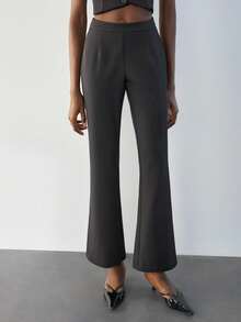 Maija Einfarbiger Weste- und Hosenanzug für Damen, Business Casual, Pendeln - Braun - Übersicht 5