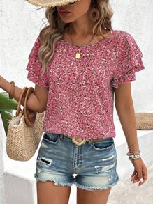 EMERY ROSE Áo cánh tay raglan họa tiết hoa giản dị cho kỳ nghỉ - Nhiều màu - Xem 6