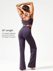 GLOWMODE 29英寸 FeatherFit™ Ease Into It 宽腿超高腰紧身裤，带口袋 - Bold Plum - 查看 2