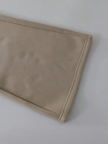 SHEIN Bộ 2 món: Áo thun polo màu vàng thời trang cho bé gái, thiết kế chữ nổi, áo nỉ dài tay và quần ống đứng dáng rộng phong cách cổ điển có túi, thích hợp mặc ở nhà, du lịch, đi chơi, đi học, đi làm, chụp ảnh đường phố, trang phục thường ngày - Nhiều màu - Xem 3