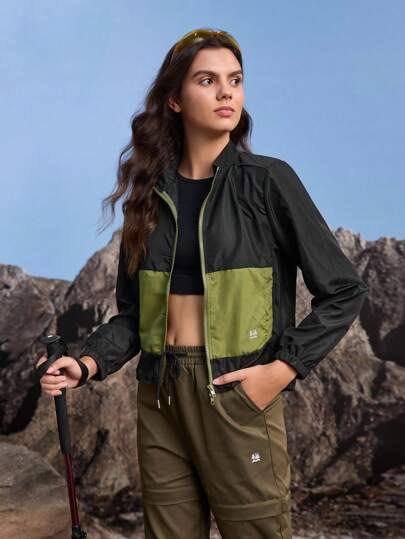 In My Nature 女式撞色拼布户外休闲夹克