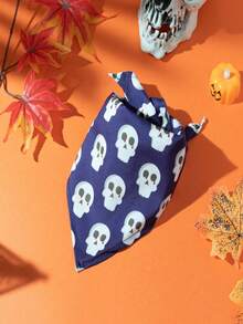 PETSIN 1pc Halloween White Skull Bandana - Multicolor - View 2