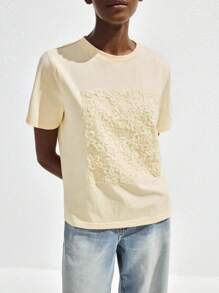 Maija 女式夏季休闲百搭现代都市时尚舒适T恤 - 淺灰紫 - 查看 4