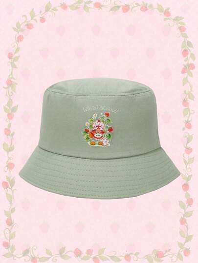 Cartoon Printed Sun Protection Bucket Hat For Women
