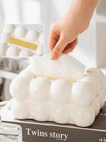 1pc Creative Cute Desktop Tissue Box Decor Valentine DAY, Valentines Wedding, Birthday - White - View 4