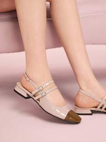 CUCCOO DOLLMOD Women's Fashion Black Mary Jane Simple Strap Flats, Suitable For Commuting, Dating, Party, Holiday - Pink - View 1