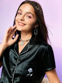 NotGurli Conjunto de pijama casual para mujer con camiseta de manga corta y pantalón corto, minimalista y de moda, adecuado para el verano