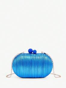 SHEIN BAE 女士优雅多功能晚宴手拿包 - 藍色 - 查看 1