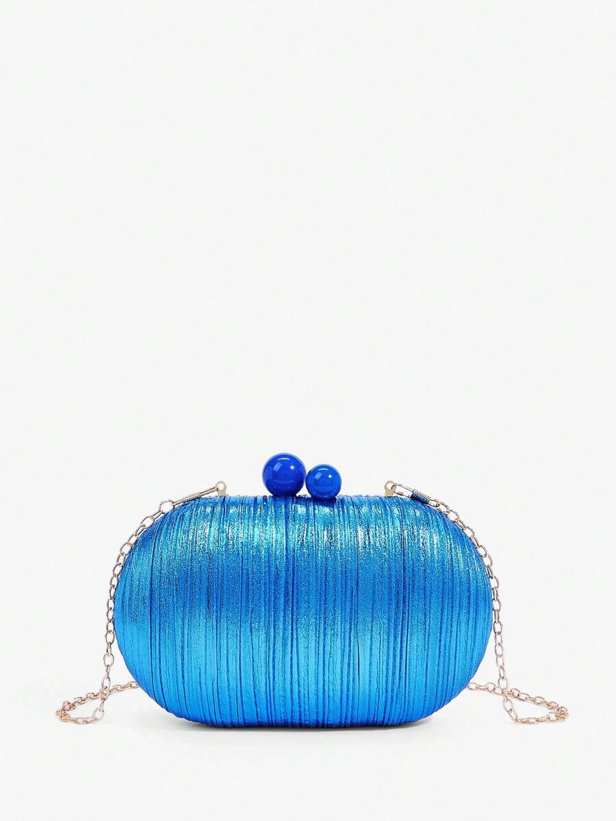 SHEIN BAE 女士优雅多功能晚宴手拿包 - 藍色 - 查看 1