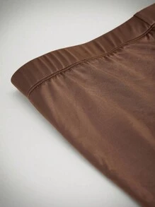 SHUZIA 辣妹性感尖头细高跟混合紧身裤弹力巧克力裤靴子春季鞋春夏舒适舞会 - 巧克力棕 - 查看 4