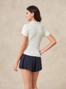 OutZeal 女款 Cool Touch 修身 Polo 紧身 T 恤 运动高尔夫日常 - 白色 - 查看 9