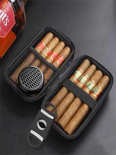 SHEIN 1PC/2PCS 便携式雪茄盒，防水防潮，密封，雪茄盒可容纳 8 支雪茄，是送给男士的完美生日礼物